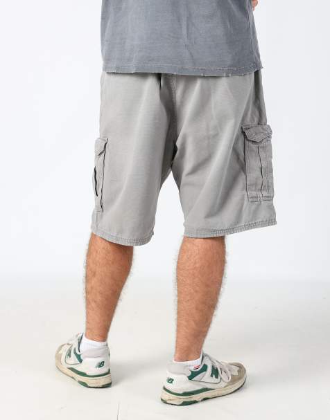 Vintage Wrangler 38x22 canvas cargo shorts in charcoal grey - view 1