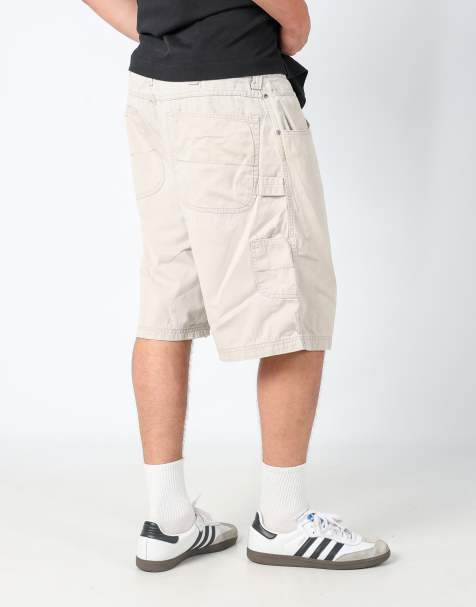 Vintage Wrangler 38x22 canvas cargo shorts in ivory - view 1