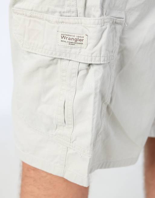 Vintage Wrangler 38x22 canvas cargo shorts in ivory, 4 of 4
