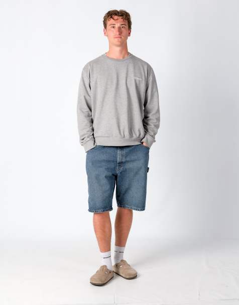 Vintage Wrangler 38x22 Denim Carpenter Baggy Jorts Shorts Navy Blue - view 1