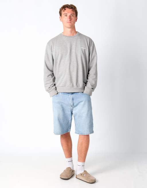 Vintage Wrangler 38x22 Denim Hip Hop Baggy Jorts Shorts Light Blue
