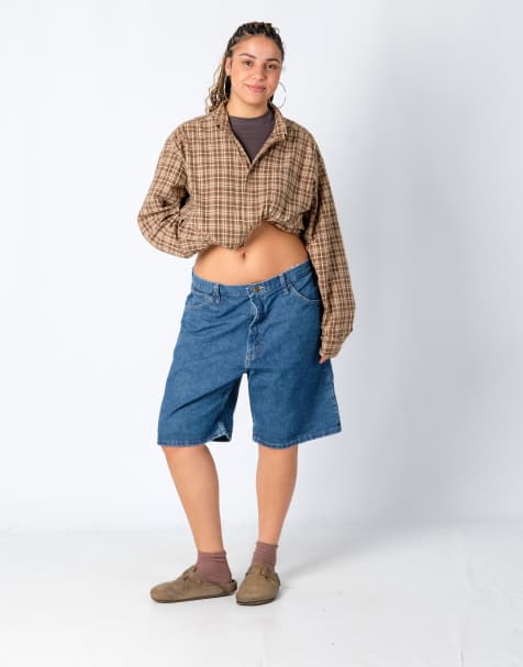 Vintage Wrangler 38x22 Denim Jorts Shorts Blue - view 1