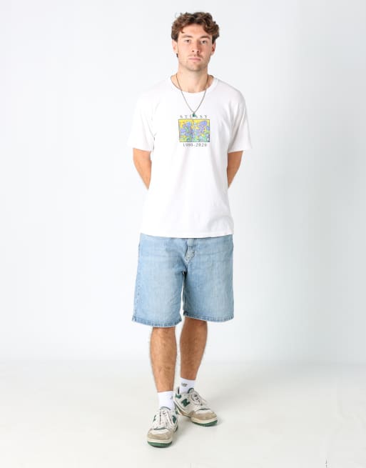 Vintage Wrangler 38x22 denim jorts shorts in light blue