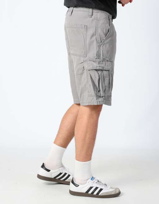 Vintage Wrangler 38x23 canvas cargo shorts in grey