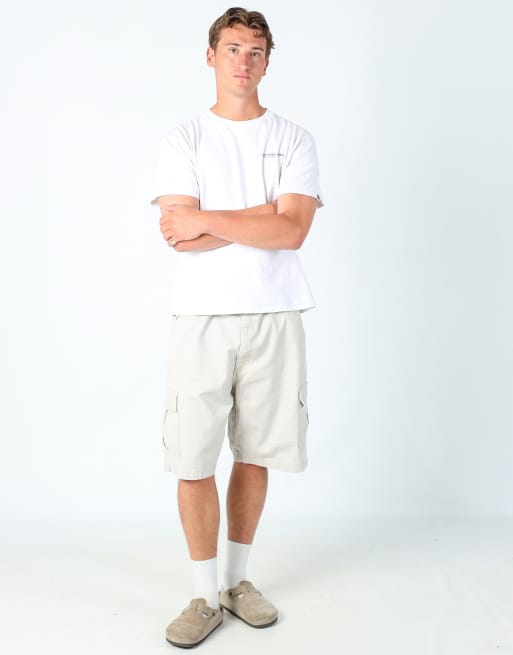 Vintage Wrangler 38x23 canvas cargo shorts in ivory, 2 of 4