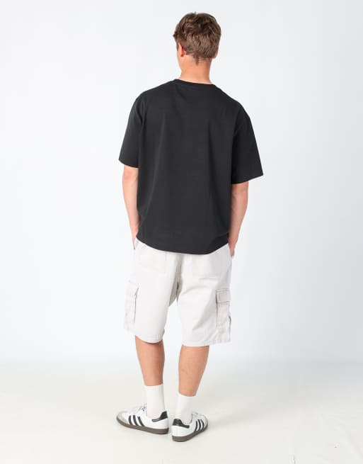 Vintage Wrangler 38x23 canvas cargo shorts in ivory, 3 of 4