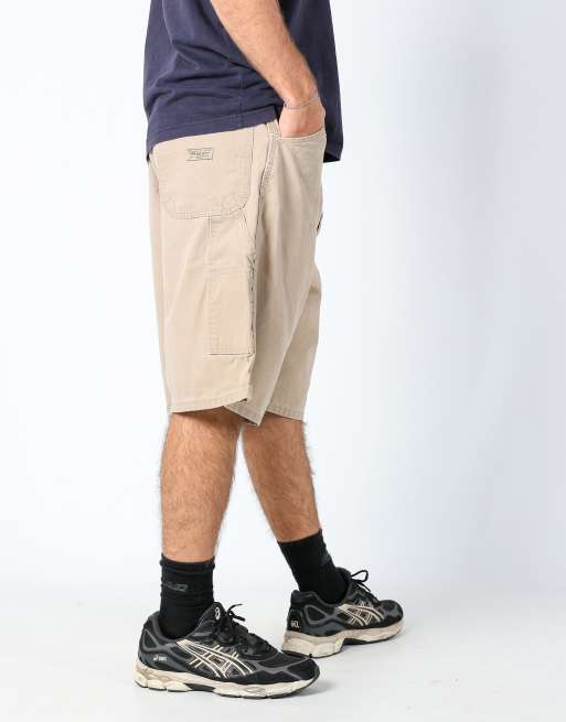 Vintage Wrangler 38x23 canvas cargo shorts tan, 3 of 4