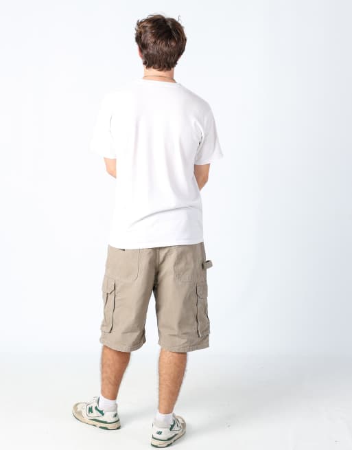 Vintage Wrangler 38x23 canvas carpenter baggy shorts in bronze, 3 of 4