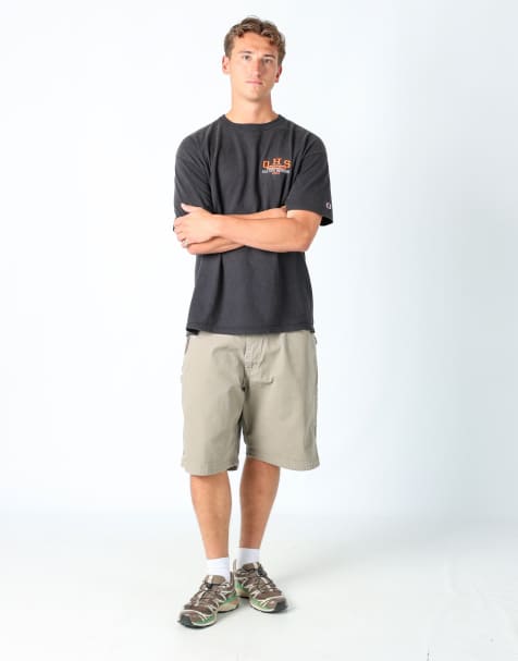 Vintage Wrangler 38x23 canvas carpenter baggy shorts in bronze - view 1