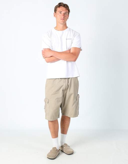 Vintage Wrangler 38x23 canvas carpenter baggy shorts in tan