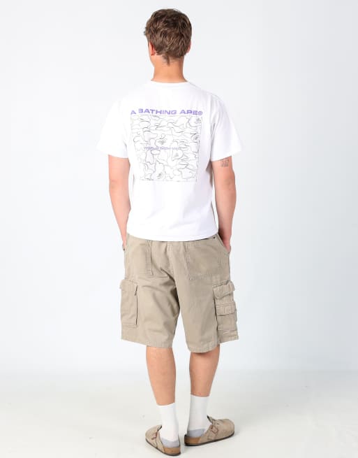 Vintage Wrangler 38x23 canvas carpenter baggy shorts in tan, 3 of 4