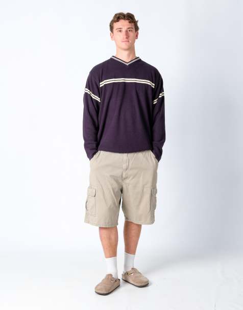 Vintage Wrangler 38x23 Canvas Carpenter Baggy Shorts Tan - view 1