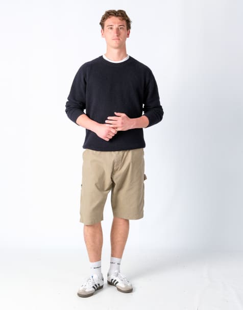 Vintage Wrangler 38x23 Canvas Carpenter Baggy Shorts Tan - view 1