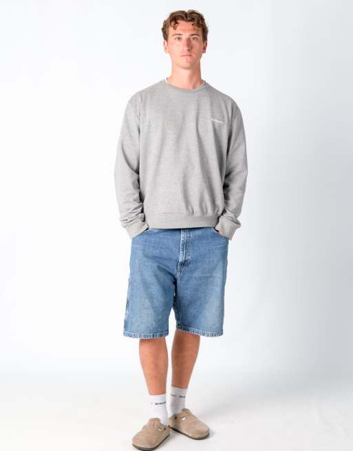 Vintage Wrangler 38x23 Denim Carpenter Baggy Jorts Shorts Blue
