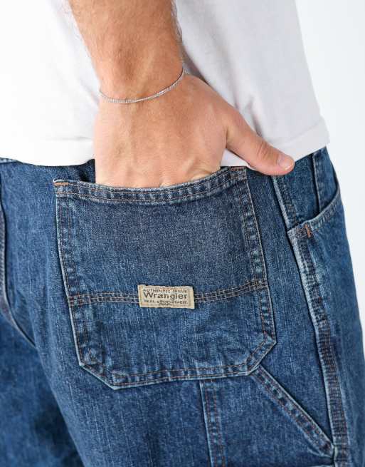 Vintage Wrangler 38x23 denim shorts in blue, 4 of 4