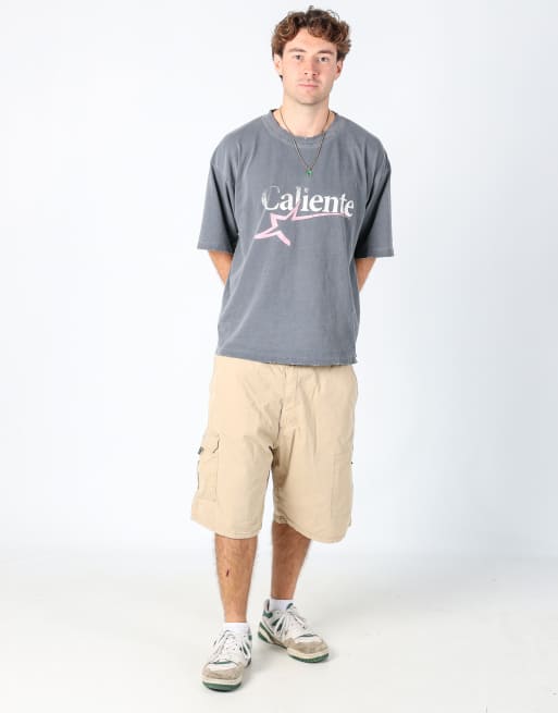 Vintage Wrangler 38x24 canvas cargo shorts in tan, 2 of 4
