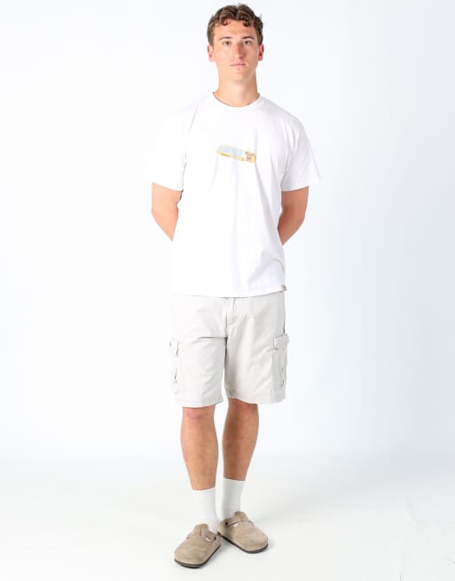 Vintage Wrangler 38x28 canvas cargo shorts in beige, 2 of 4