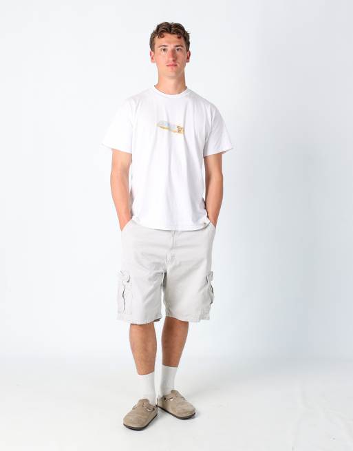 Vintage Wrangler 38x29 canvas cargo shorts in white