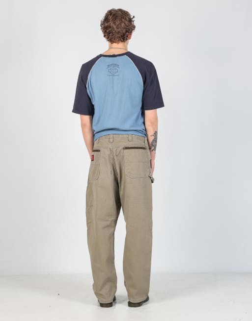 Vintage Wrangler 38x30 canvas carpenter jeans in dark green, 3 of 4
