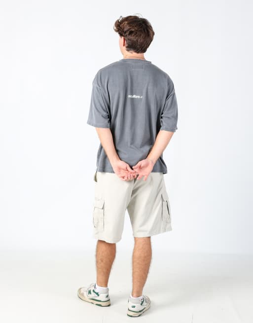 Vintage Wrangler 38x31 canvas cargo shorts in cream, 3 of 4