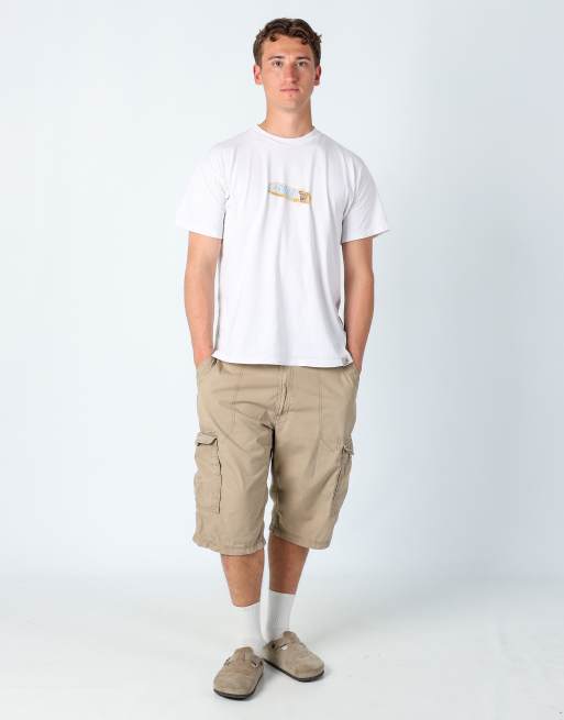 Vintage Wrangler 38x31 canvas carpenter baggy shorts in tan