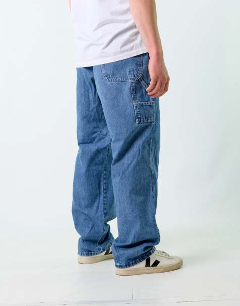 Vintage Wrangler 38x32 Denim Carpenter Baggy Jeans Blue - view 1
