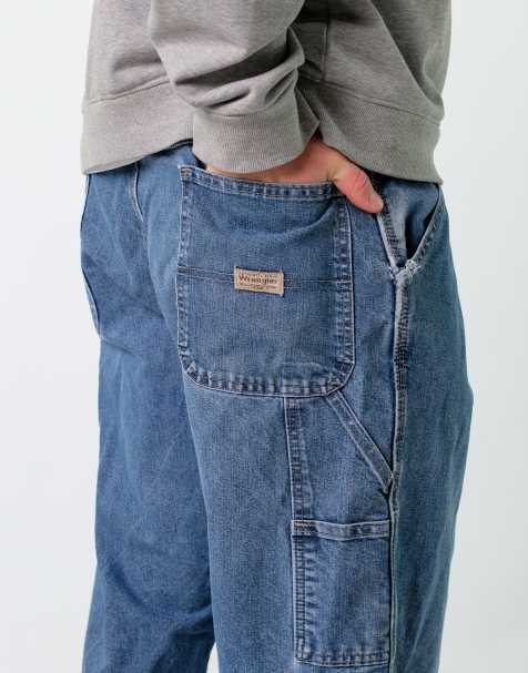 Vintage Wrangler 38x32 Denim Carpenter Baggy Jeans Blue - view 1