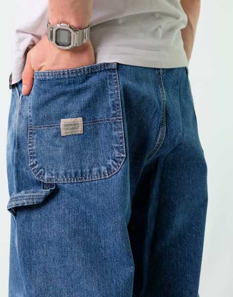 Vintage Wrangler 38x32 Denim Carpenter Baggy Jeans Blue - view 1