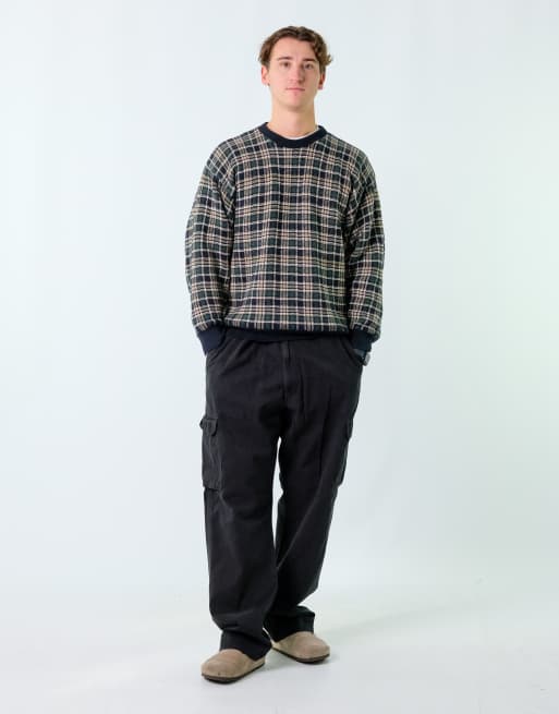Vintage Wrangler 38x34 Canvas Carpenter Baggy Jeans Black