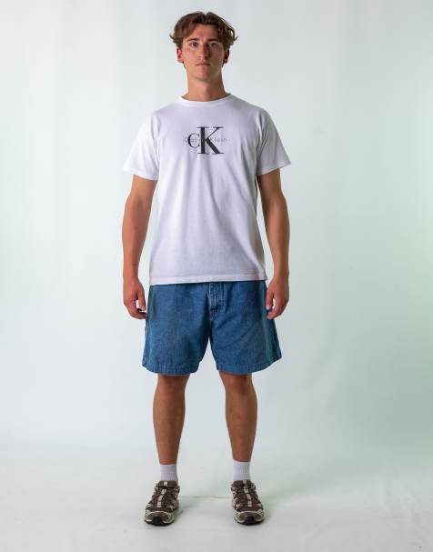 Vintage Wrangler 40" Denim Carpenter Jorts Shorts Blue - view 1