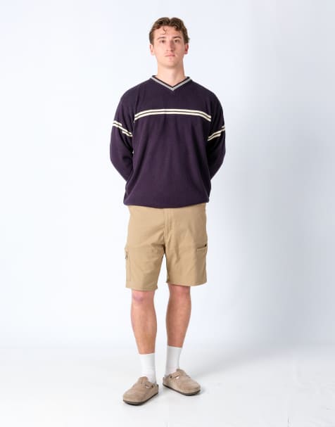 Vintage Wrangler 40x20 Canvas Cargo Shorts Tan - view 1