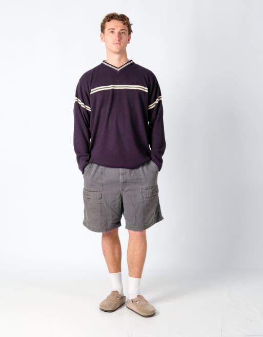 Vintage Wrangler 40x20 Canvas Carpenter Baggy Shorts Charcoal Grey