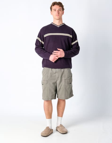 Vintage Wrangler 40x20 Canvas Carpenter Baggy Shorts Grey - view 1