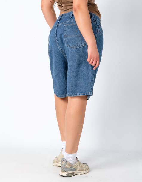 Vintage Wrangler 40x21 Denim Jorts Shorts Blue - view 1