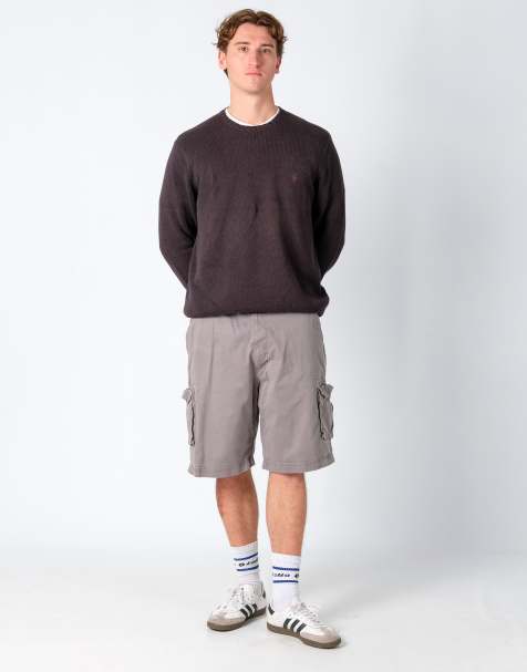 Vintage Wrangler 40x22 Canvas Cargo Shorts Charcoal Grey - view 1