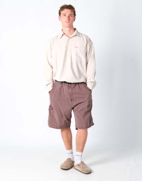 Vintage Wrangler 40x22 Canvas Carpenter Baggy Shorts Brown - view 1