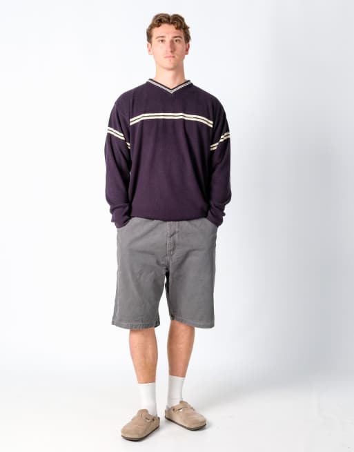 Vintage Wrangler 40x22 Canvas Carpenter Baggy Shorts Grey