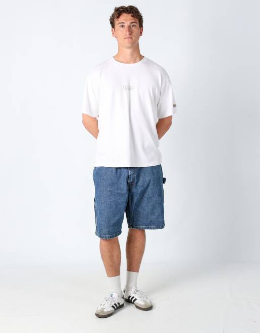 Vintage Wrangler 40x22 denim carpenter baggy jorts shorts blue