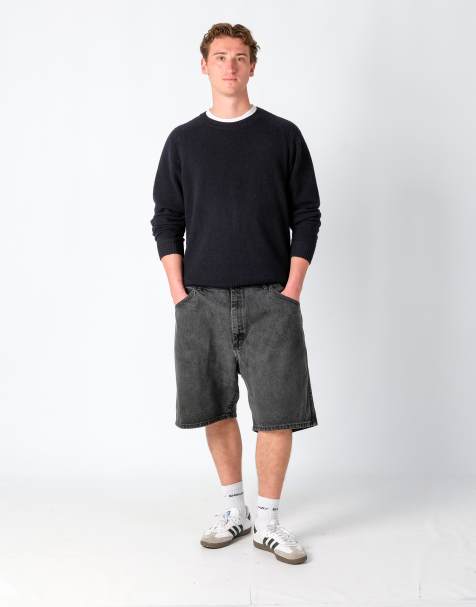 Vintage Wrangler 40x22 Denim Jorts Shorts Charcoal Grey - view 1