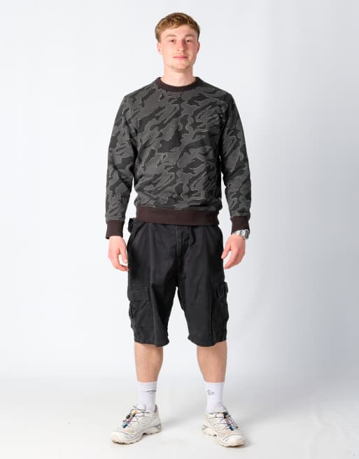 Vintage Wrangler 40x23 Canvas Cargo Shorts Black