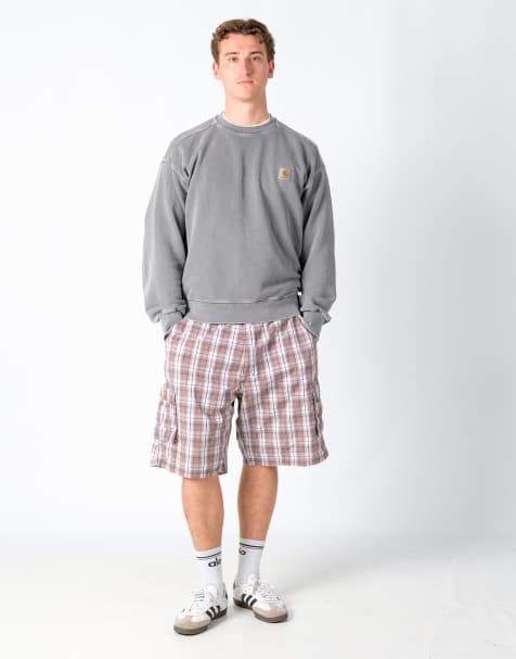 Vintage Wrangler 40x23 Canvas Cargo Shorts Grey - view 1