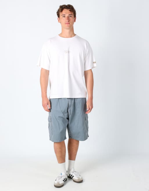 Vintage Wrangler 40x23 canvas cargo shorts grey