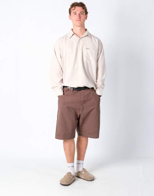 Vintage Wrangler 40x23 Canvas Carpenter Baggy Shorts Khaki Green