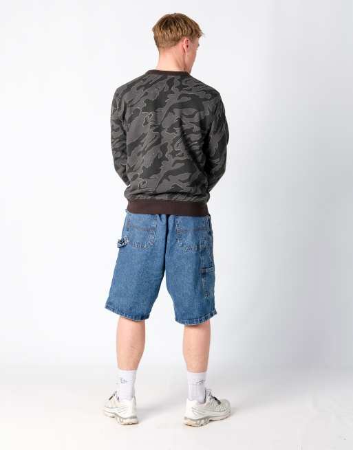 Vintage Wrangler 40x23 Denim Carpenter Baggy Jorts Shorts Blue