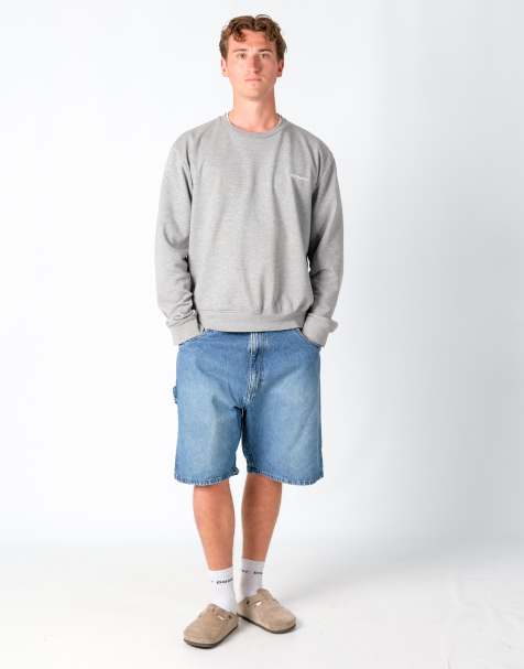 Vintage Wrangler 40x23 Denim Carpenter Baggy Jorts Shorts Blue - view 1