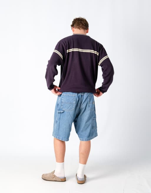 Vintage Wrangler 40x23 Denim Carpenter Baggy Jorts Shorts Light Blue, 2 of 4