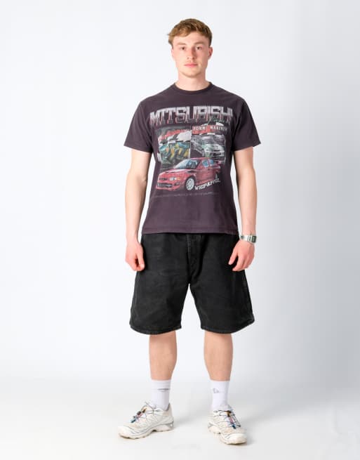 Vintage Wrangler 40x23 Denim Jorts Shorts Black