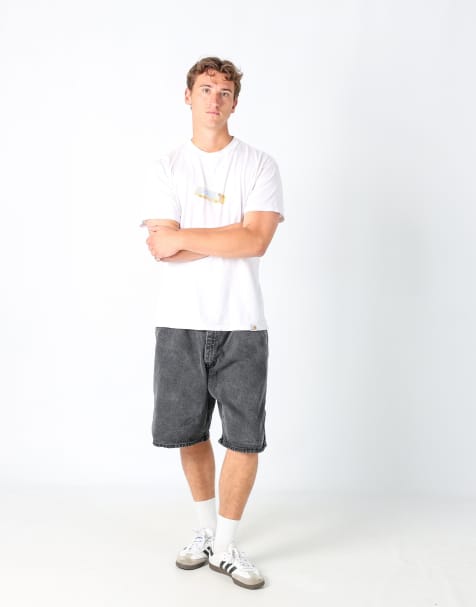 Vintage Wrangler 40x23 denim jorts shorts in charcoal grey - view 1