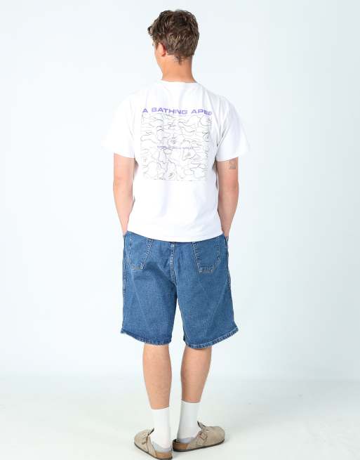 Vintage Wrangler 40x23 denim jorts shorts in navy blue, 3 of 4