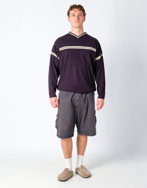 Vintage Wrangler 40x24 Canvas Cargo Shorts Charcoal Grey - view 1